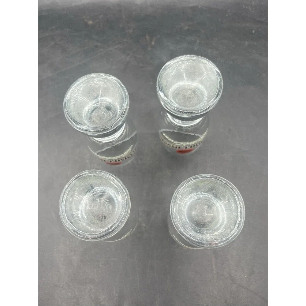 Set of 4 Vintage Gammel Dansk Bitter Dram Schnapps Shot Glasses Barware